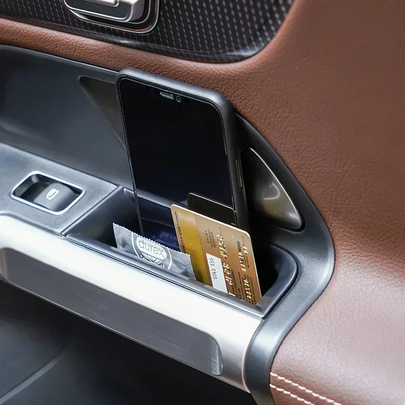 2 قطعة لمرسيدس بنز EQA EQB GLB GLA B الفئة W247 X247 H247 2020 - 2024 صندوق تخزين باب السيارة مقبض حقيبة الملحقات الداخلية #2