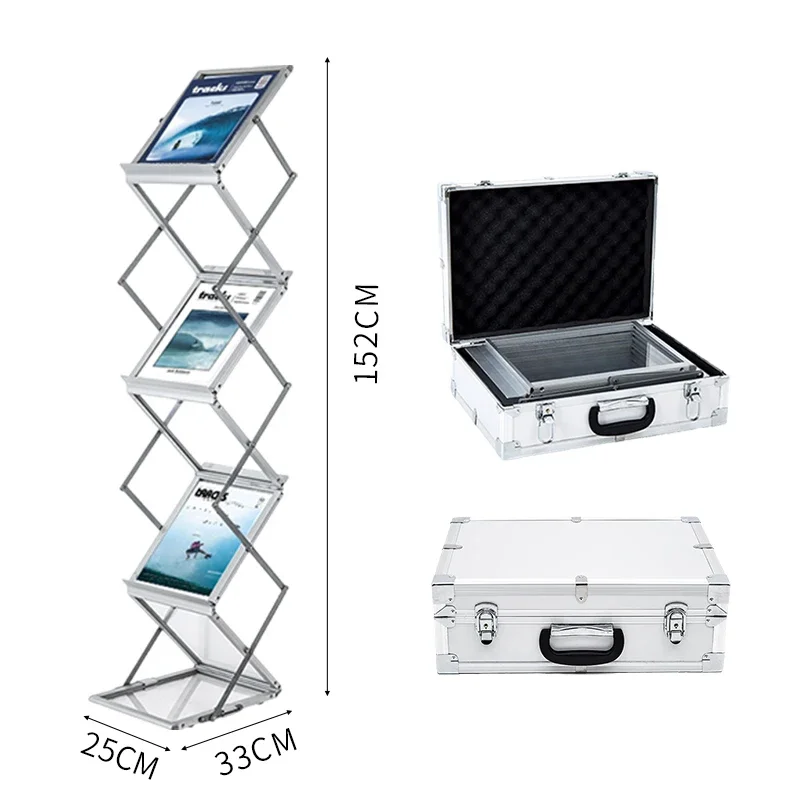 Folding Magazine Rack, Enterprise Product Brochure Display Stand, Office Home Store, Book Storage Rack