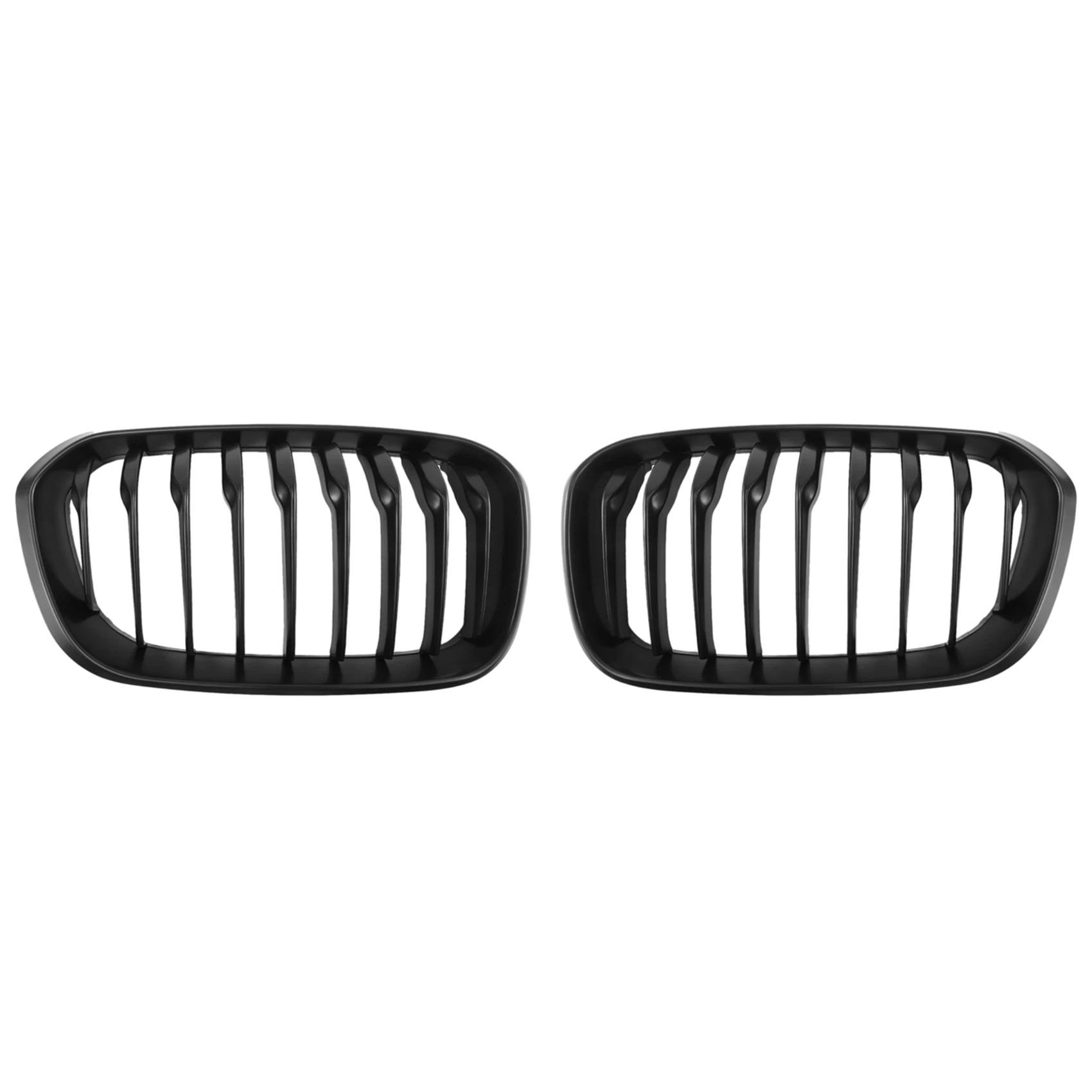 

Front Hood Grille Single Slat Kidney Grill Frame Matte Black Fence Grille For-BMW F20 F21 LCI 1-Series 120I