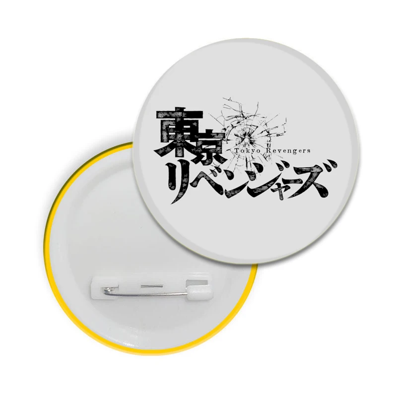 Hot Japan Anime Pins Second Element Tokyo Revengers Tinplate Badges Brooch-Snap-in DIY Accessories for Bag Clothes Decorative