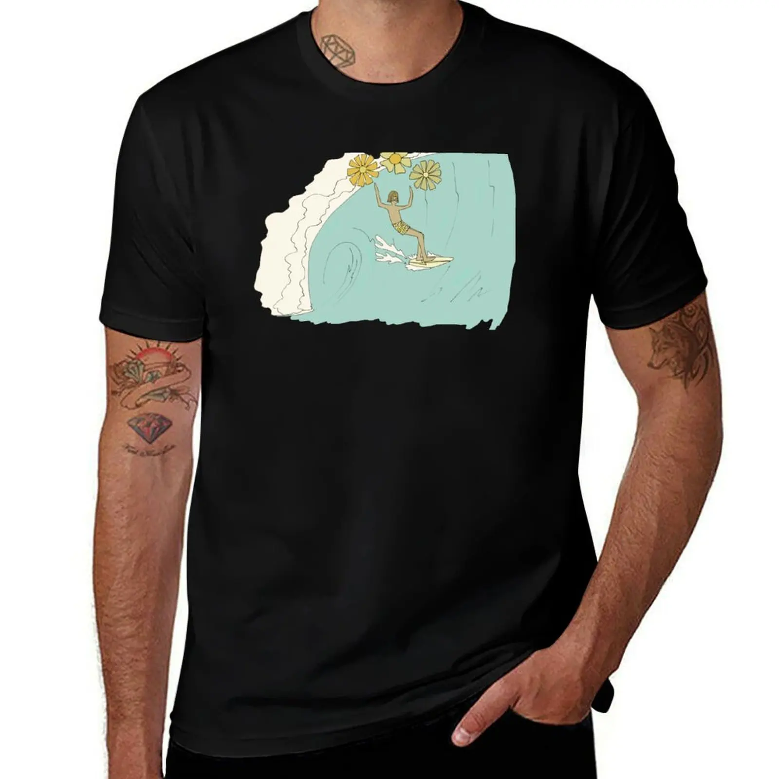 gerry lopez inspired pipeline single fin master retro surf art by surfy birdy T-Shirt Work Wear Lightweight Tee T-Shirt