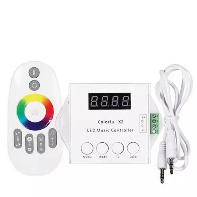 DC5-24V Colorful X2 Pixel LED Music Controller RF Remote 1000 Pixels for WS2812B WS2811 WS2813 USC1903 LED Strip Modules
