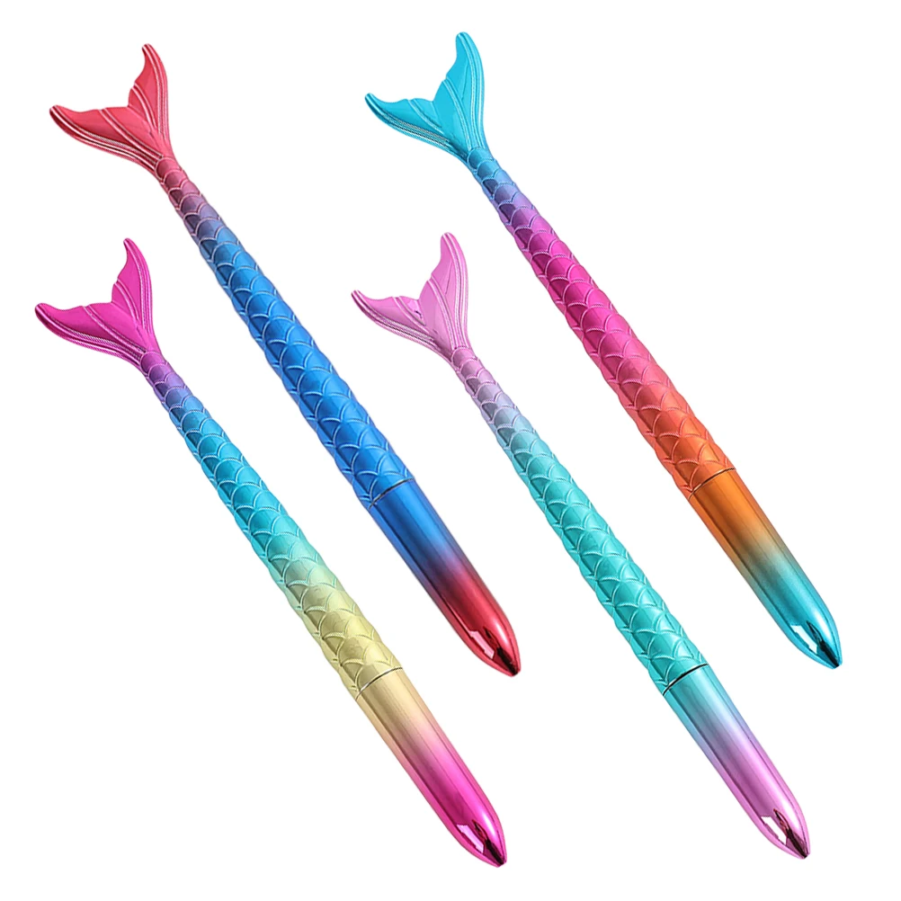 

4 Pcs 0.5mm Cartoon Children Colorful Gel Pens Black Water Pen Yellow ange Green Blue Unique Creative Design for Home