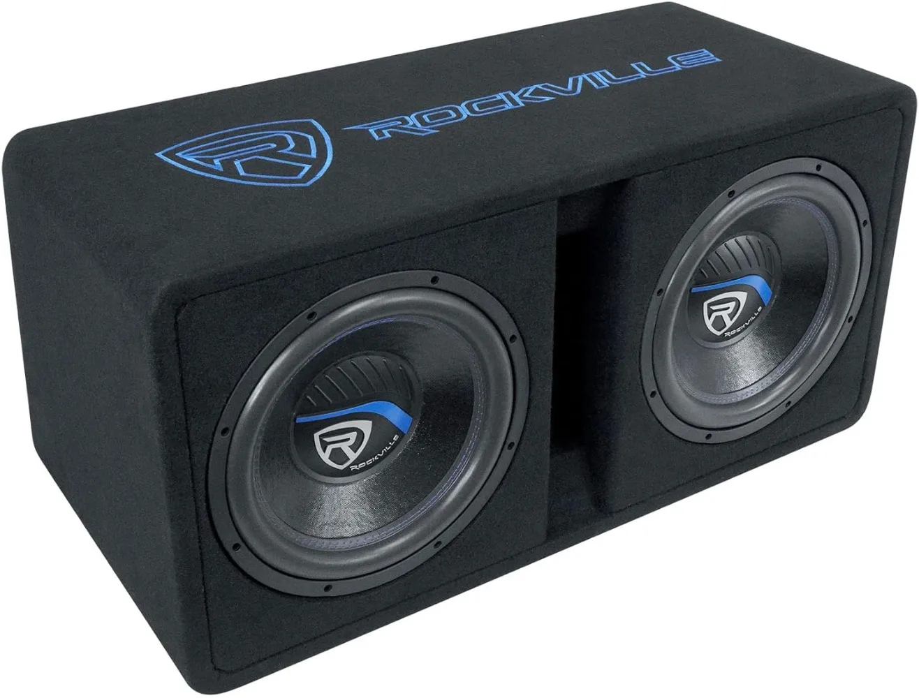 2024 NEW  Car Subwoofers+Vented Sub Enclosure Box/1Ohm American spot,Blue Stitching Cone Reinforcement Ensures Long Life