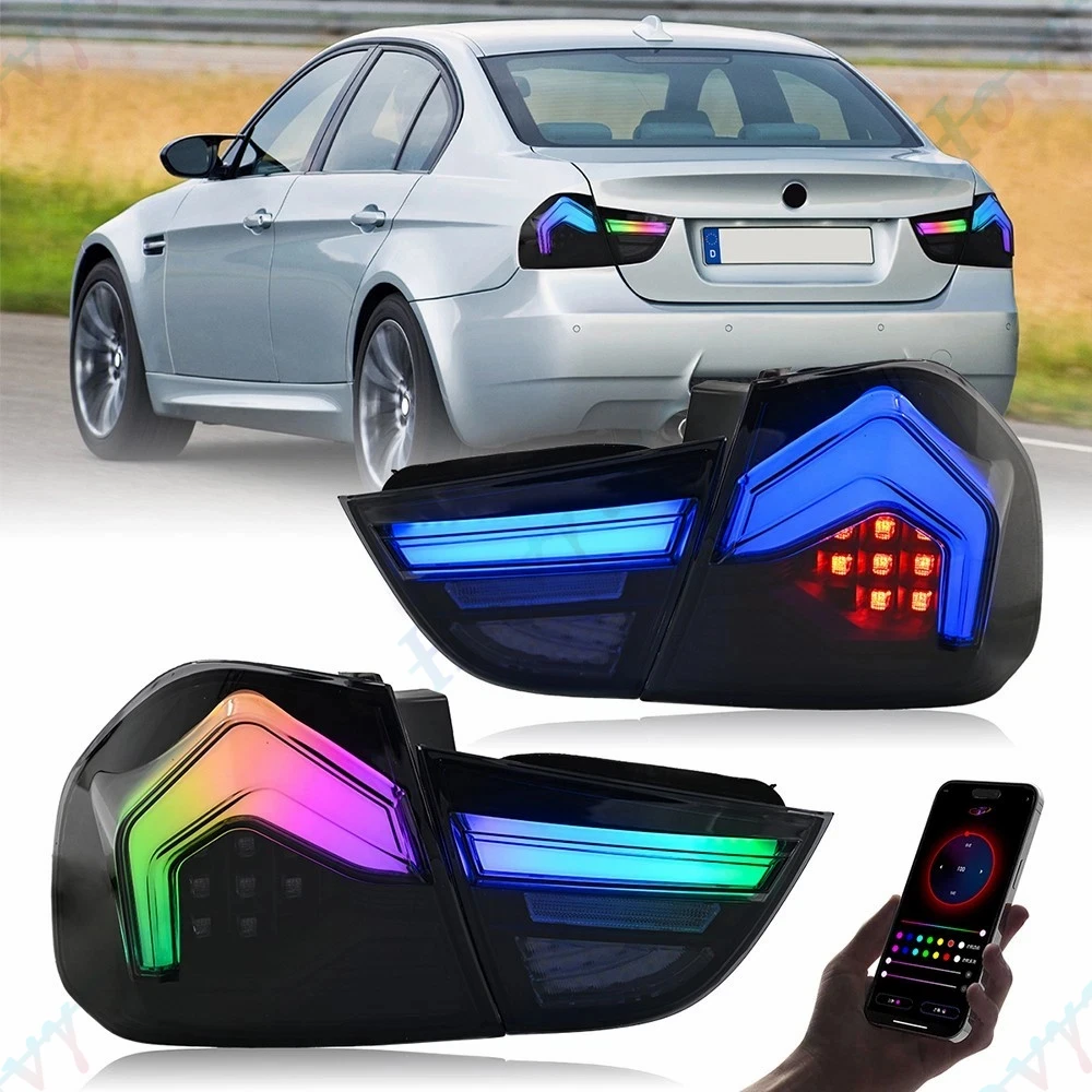

Pair LED Taillights For 2009 2010 2011-2012 BMW E90 3 Series E90 LCI Sedan SaloonTaillamp Rear Lamp Brake Fog Turn Signal Light