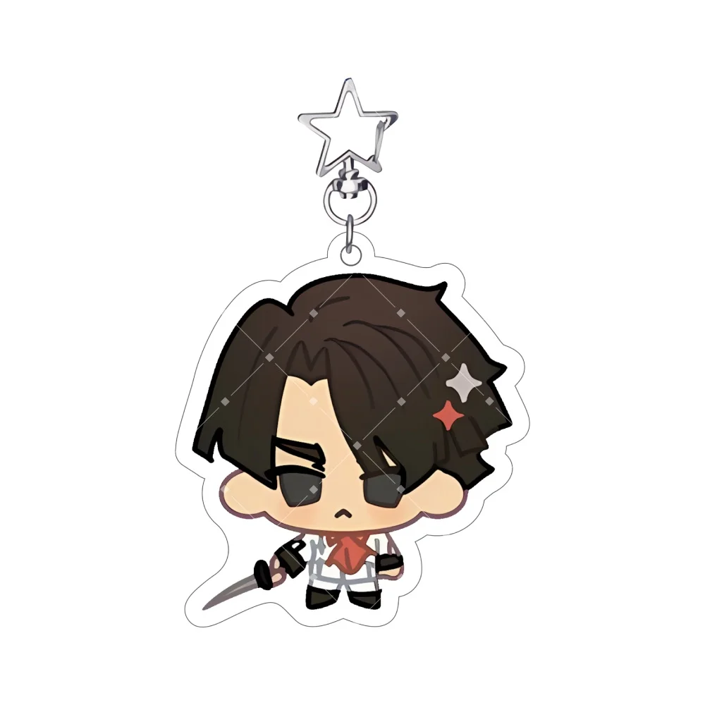 Anime Ace Attorney Acrylic Keychain Phoenix Wright Miles Edgeworth Godot Apollo Justice Keyring Bag Pendant Fans Gift Hot Sale