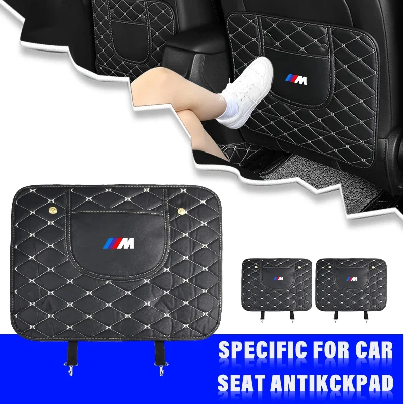 

PU Leather Car Anti-Kick Mats Auto Seat Back Protector Cover Styling For BMW E46 E90 E60 F10 F30 F20 E39 E36 X5 E70 F25 F15 E53