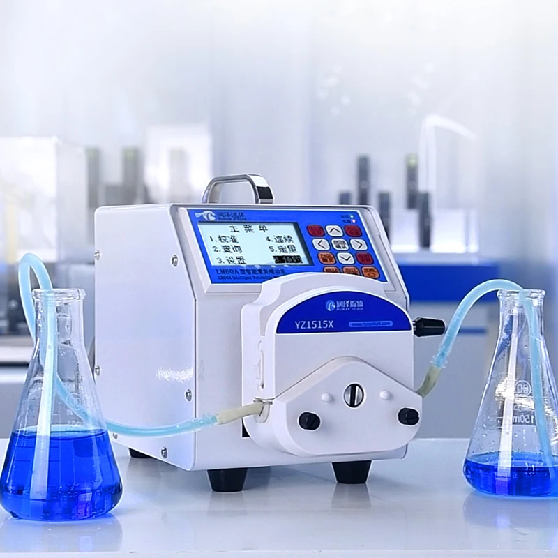 مضخة تمعجية LM60A، مضخة معايرة مختبرية عالية التدفق، دورة قياس صغيرة، تدفق ثابت كمي
