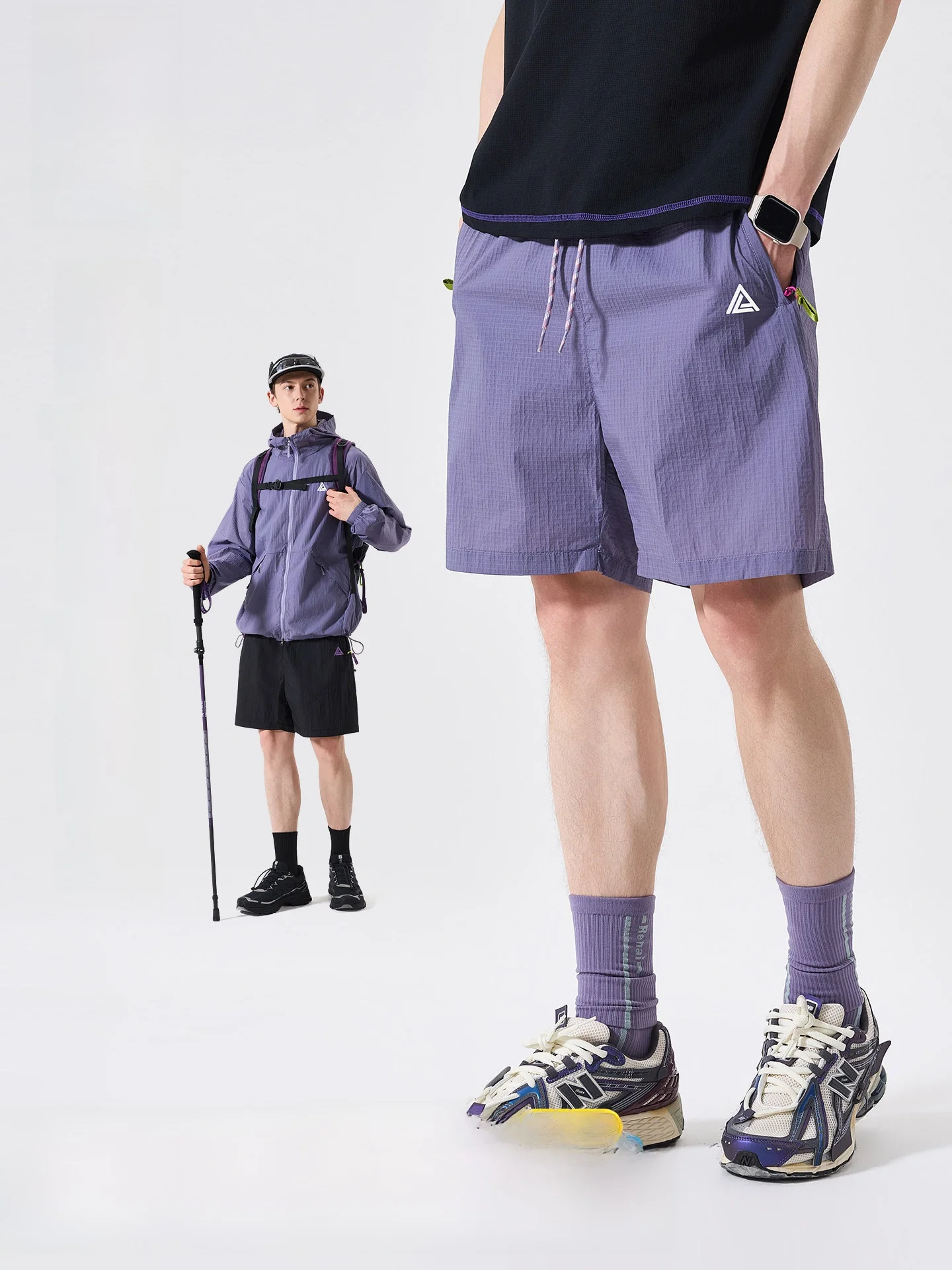 LAZY DAY Men's Outdoor Lightweight Water-Resistant Shorts Summer New Breathable Hiking Mountain Climbing Sport Five-Quarter P...
