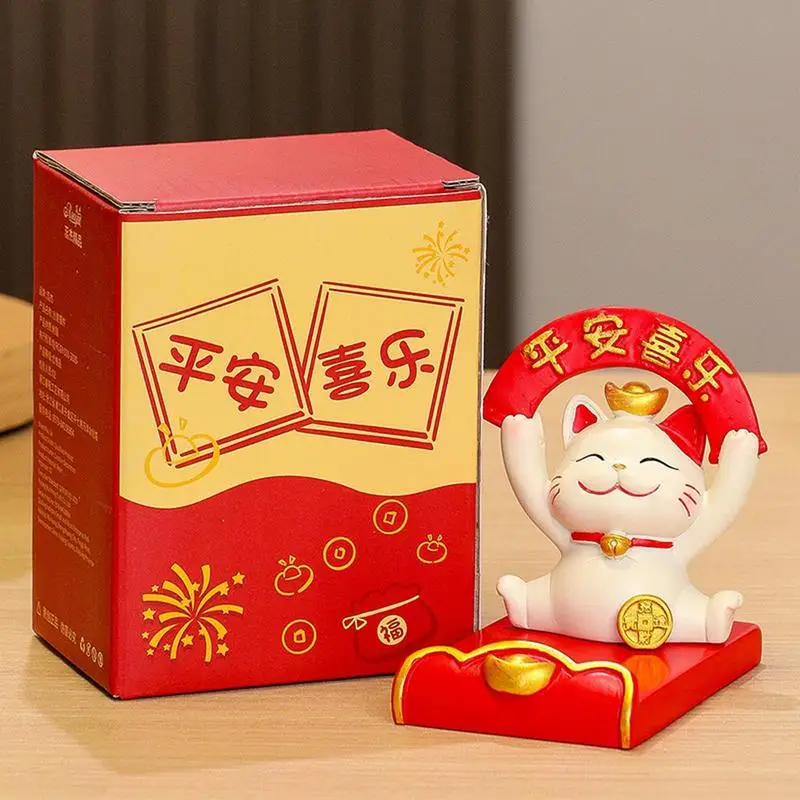 

Lucky Cat Phone Holder Adorable Lucky Cat Cell Phone Holder Cute Phone Stand Multi-Functional For Car Dashboard Home Desktop