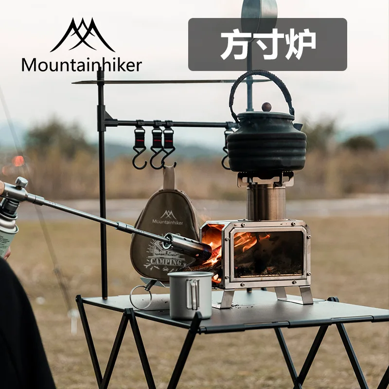 

Mountainhiker Outdoor Camping Firewood Stove Outdoor Camping Picnic 201 Stainless Steel Indoor Heating Square Inch Stove