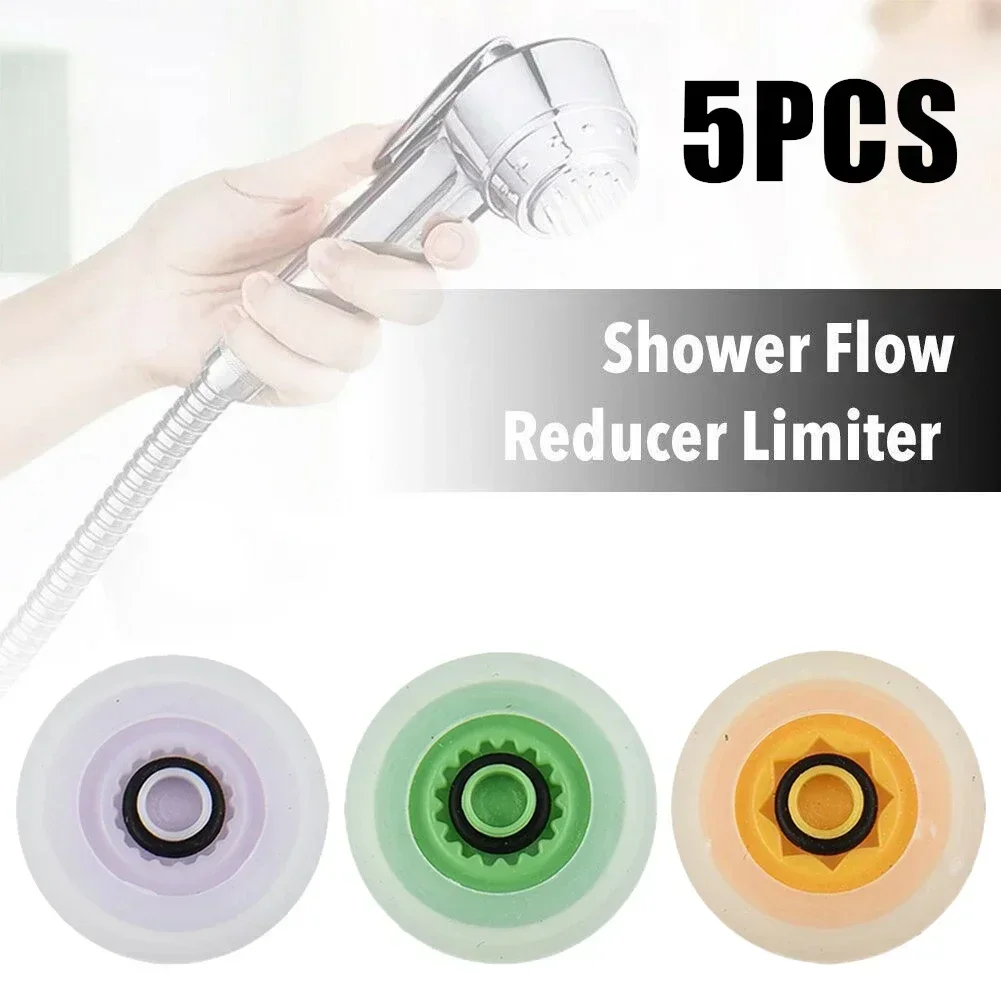 5pcs Flow Regulator For Kitchen Bathroom 2024 New Water Saving 4/6/ 7/ 9L/min Hose Restrictor Shower Flow Reducer Limiter Sets