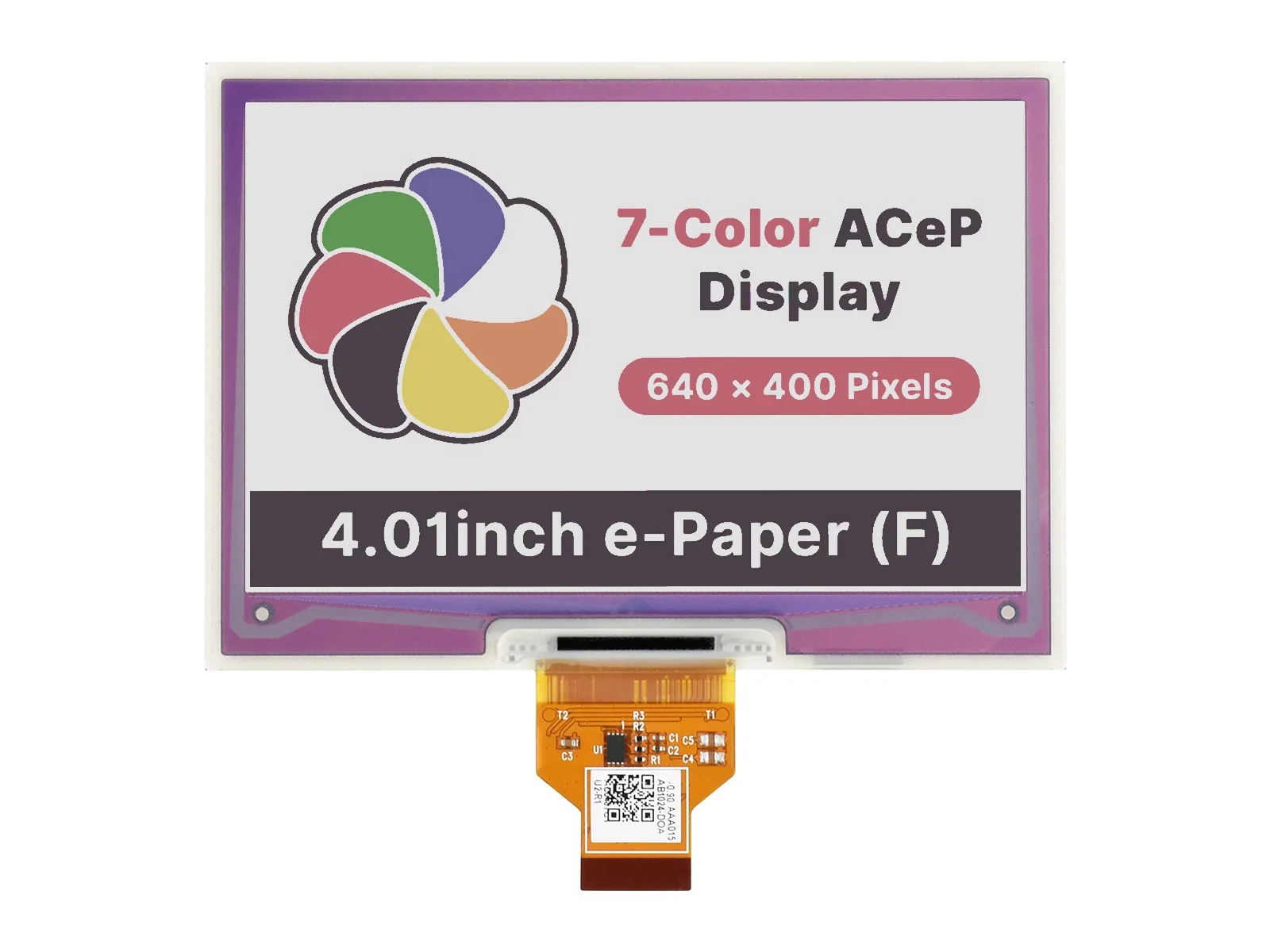 

4.01inch e-Paper (F),7-Color E-Paper E-Ink Raw Display, 640×400, without PCB,Paper-Like Displaying Without Electricity