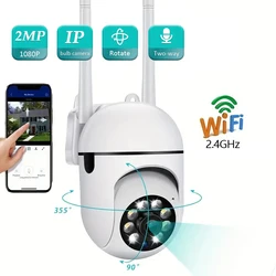 Wall-WiFi Camera 1080P HD Night Vision 2.4G hotspot 360° Rotate Anti-theft Monitor Security Surveillance Smart Camera for Phone