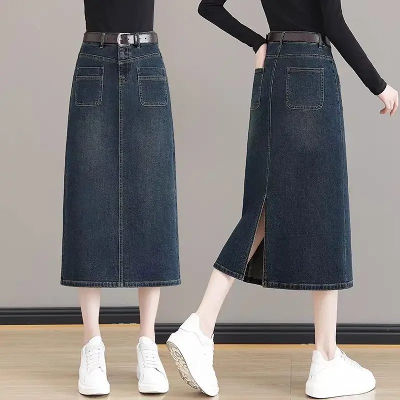 

Spring and Autumn High Waist Female Jeans Skirts Harajuku Streetwear Trend 2025 Clothing Korean Style Women's Denim Skirt Sales