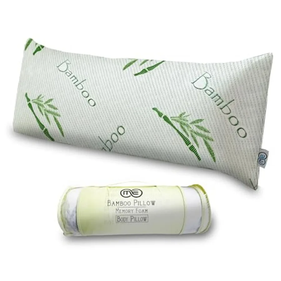 

Full Rayon Bamboo Fiber Pillow Memory Foam Body Pillow for Side Sleeper, Huggable Long Body Pillow for Adults with Washable Pil