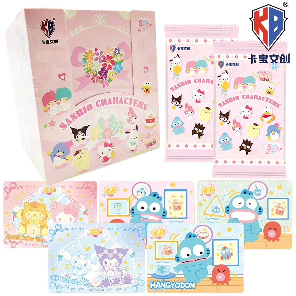 

KABAO Genuine Sanrio Collection Card Children's Favorite Exquisite Christmas Gifts Cartoon Star Peripheral Character Card Toys