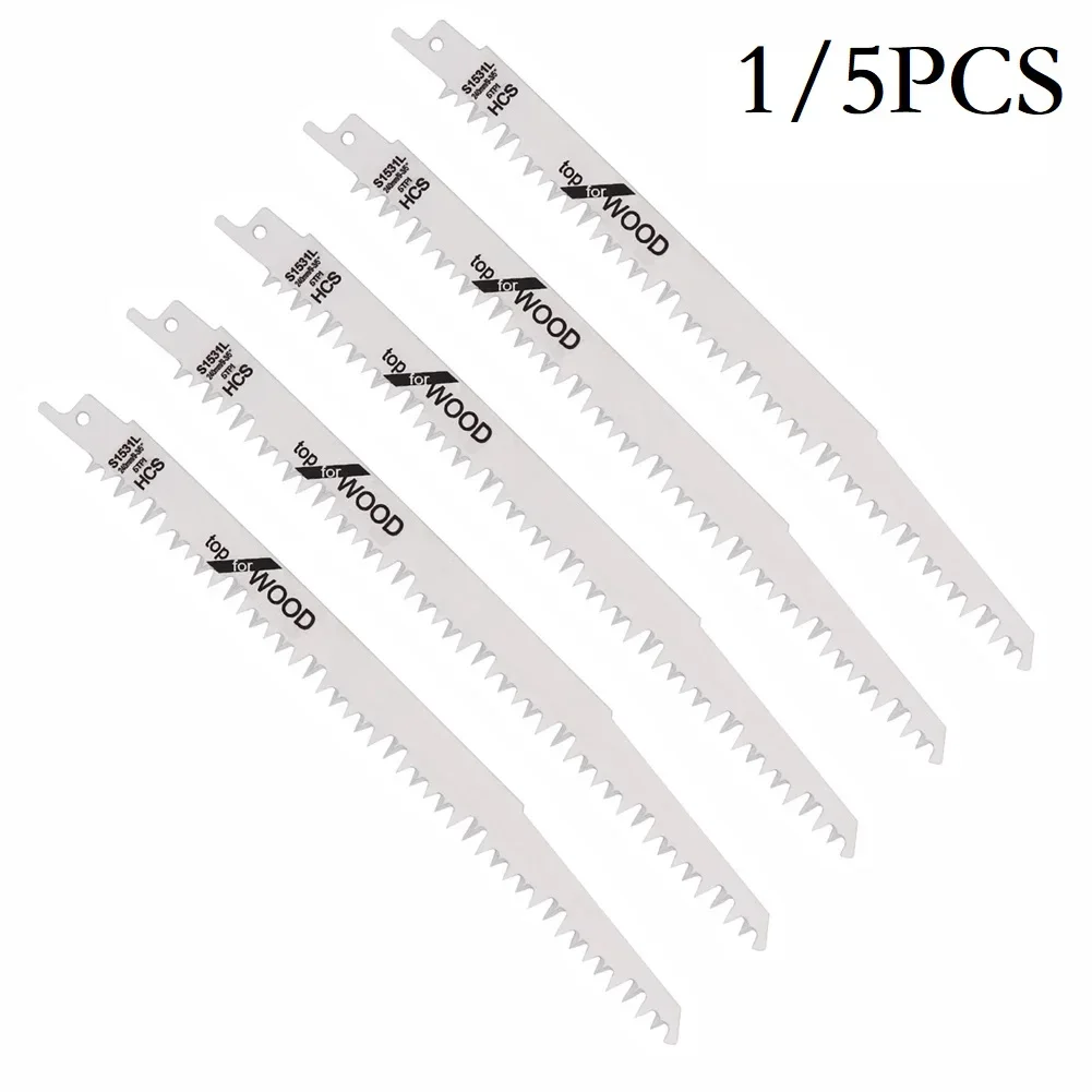 Hoja de sierra recíproca de 9,6 pulgadas, bi-metal para carpintería, poda de ramas, accesorios de herramientas eléctricas de corte de madera contrachapada, 1/5 Uds.