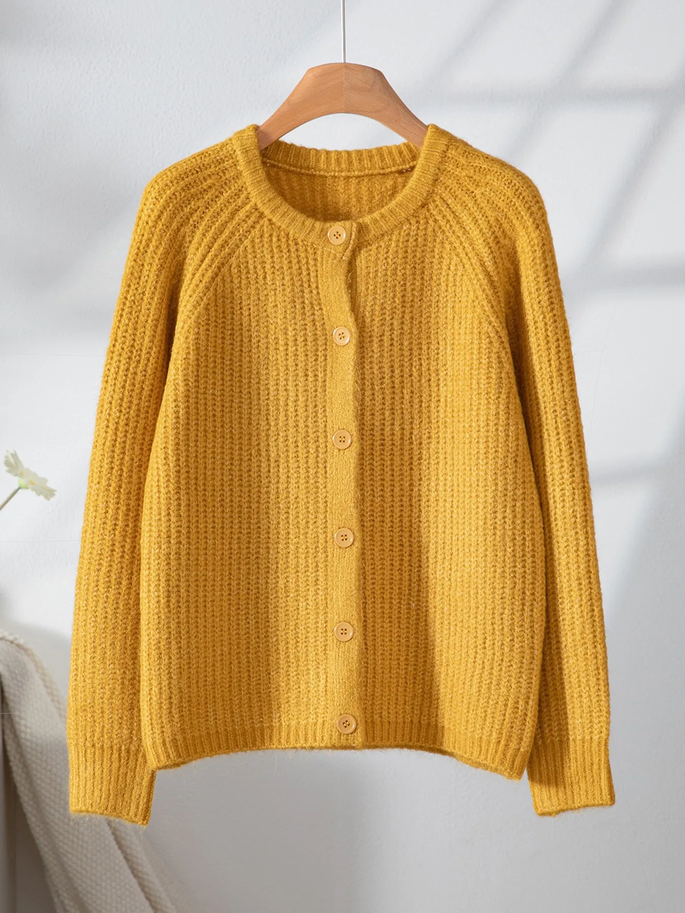Open Front Button Front Sweater Regular Fit Elegant with Long Sleeve Graceful Elegant Commuter Chic Spring Cardigan for Women