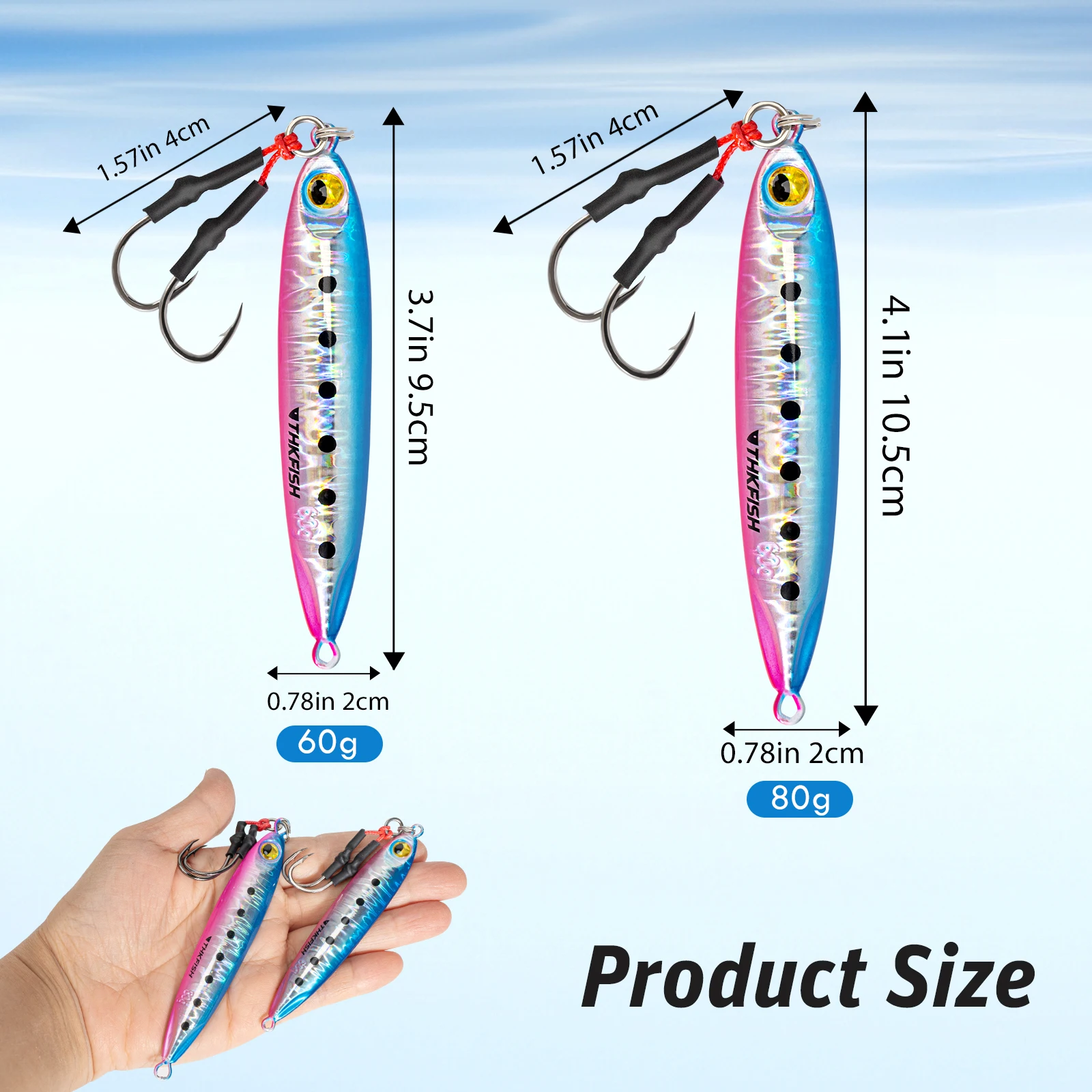 THKFISH señuelos de cuchara para jigging lento en agua salada atún - imagen 3