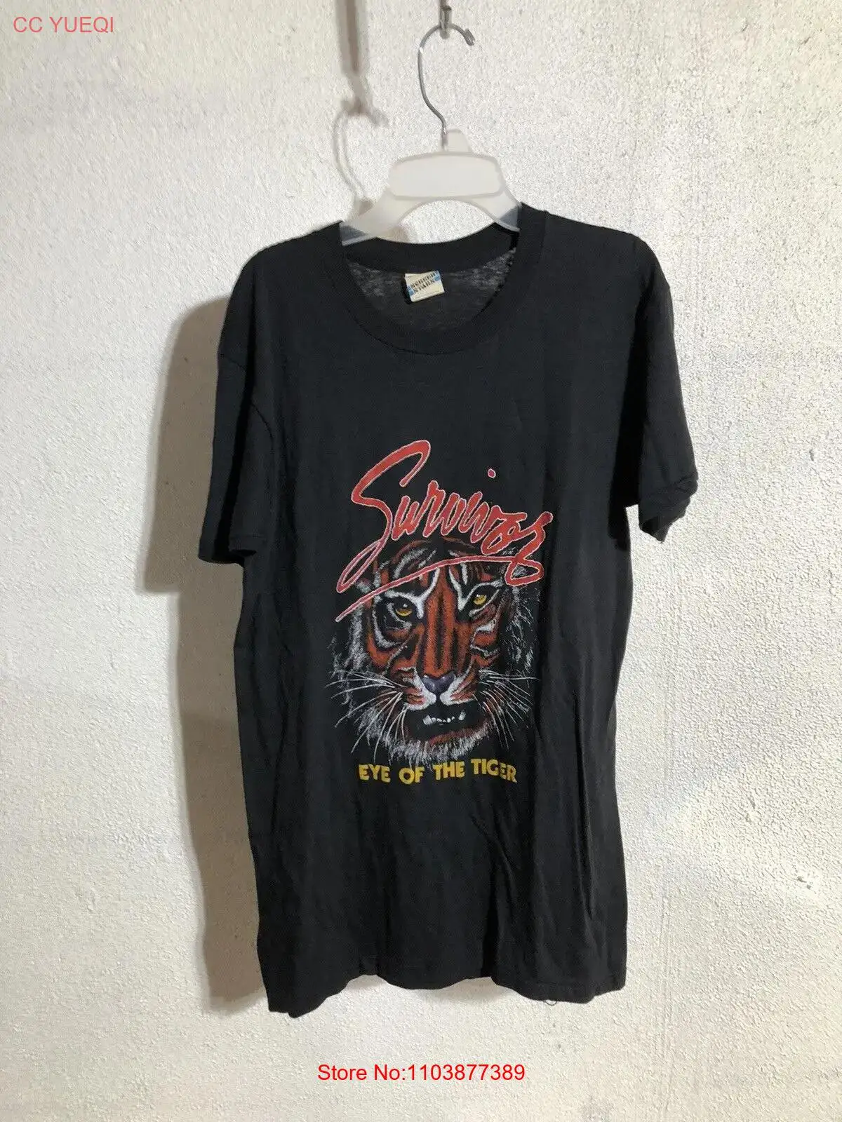 Винтажная 1982 футболка с изображением выживших глаз тигра пройдя расстояние