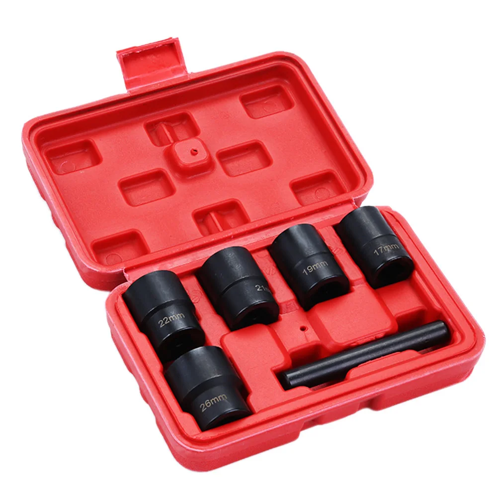 6Pcs Anti-Slip Nut Socket Tool Set Wear-Resistant Rust Bolt Extractors Broken Bolt Removers Car Repair Nut Extracting Tools
