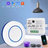 433MHz Wireless Remote Control Light Switch 220V 110V 10A Relay Controller Mini Round Button Wall Panel Switch for Bulb Lighting