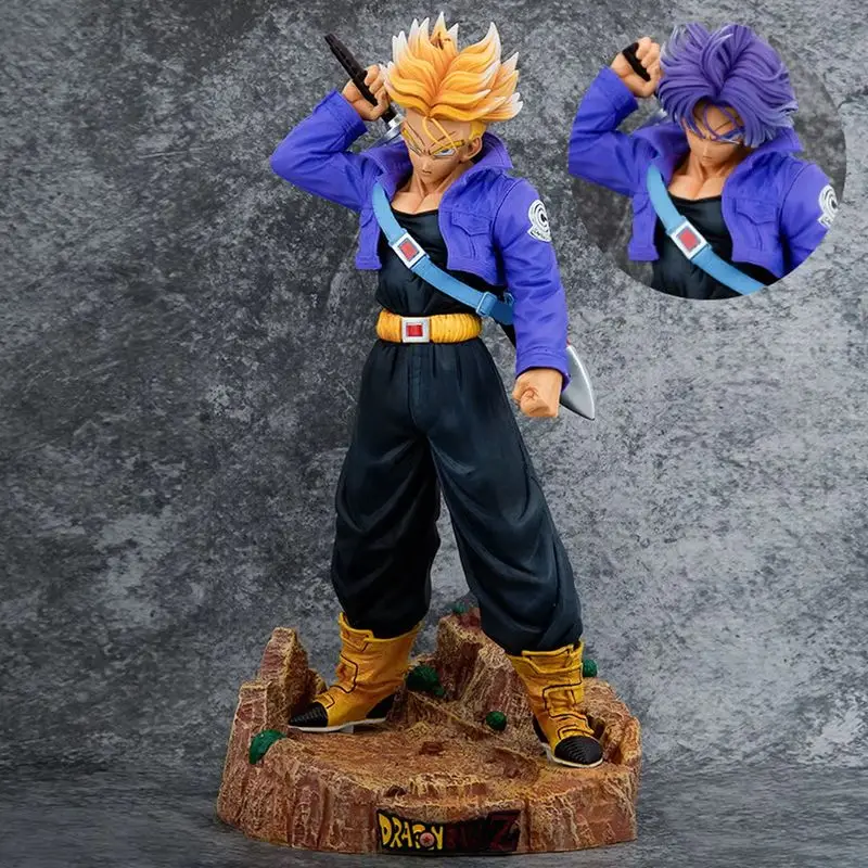 47 cm Dragon Ball Z Anime Figurine Trunks Figura Super Saiyan Trunks Modello in PVC Statua Collezione di bambole Decorazione Giocattoli Regalo