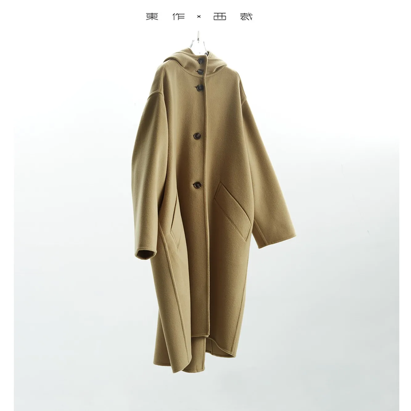 

Classic Cape Style ~ Double-Sided Woolen Coat, Woolen Overcoat with Hood, Women's Classic Mid-Length Clothing, Winter Wear
