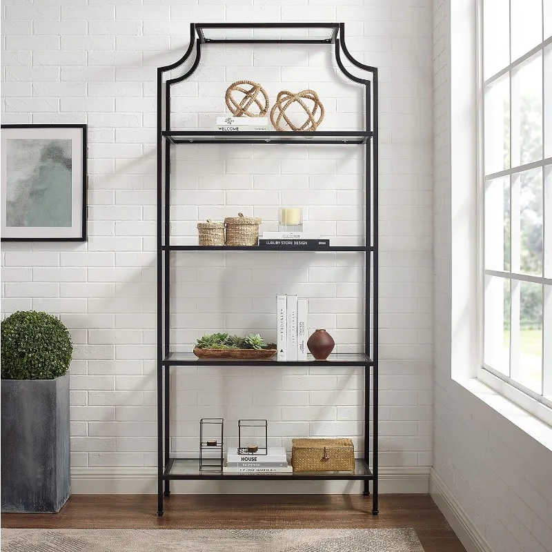 Aimee Etagere Bookcase, Oil-Rubbed Bronze