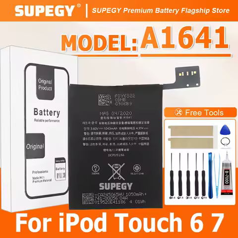 2026 Years A1641 A1574 1043mAh Replacement Battery For iPod Touch 6 7 Gen 6th 7th iTouch6 Generation 6 6G 7 7G Bateria