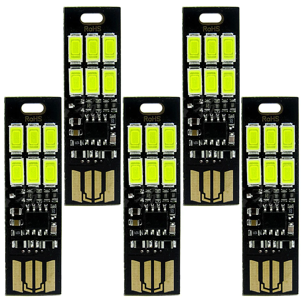 5 قطعة أضواء Led اللمس مصباح محمول للتخييم التنزه الصيد استخدام الطوارئ Usb بالطاقة المدمجة ضوء العمل مصباح تحذير #5