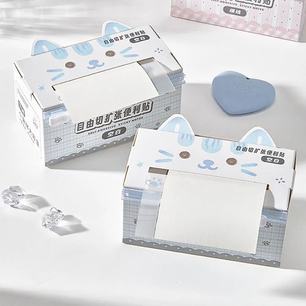Afbeelding 4: Draagbare Kawaii Uittrekbare Sticky Notes Creatief Uittrekbaar Vierkant Schrijfblok Vrij te knippen Zelfklevende Cartoon Notitieblokken Cadeau