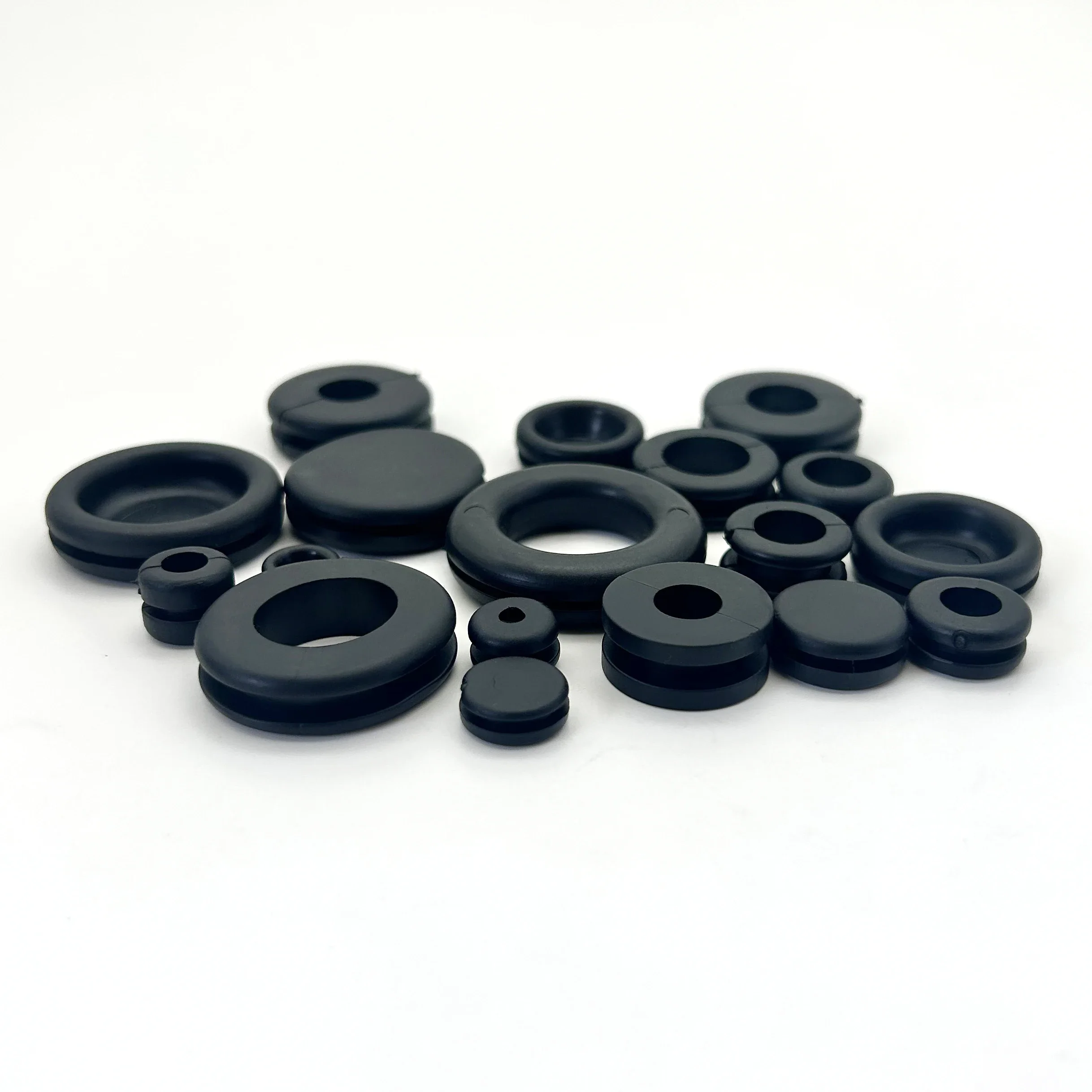 125PCS Black Rubber Grommet Hole Plugs Kit Flame Retardant Dustproof Insulating for Wire Pass Through Machinery Car Door Panels