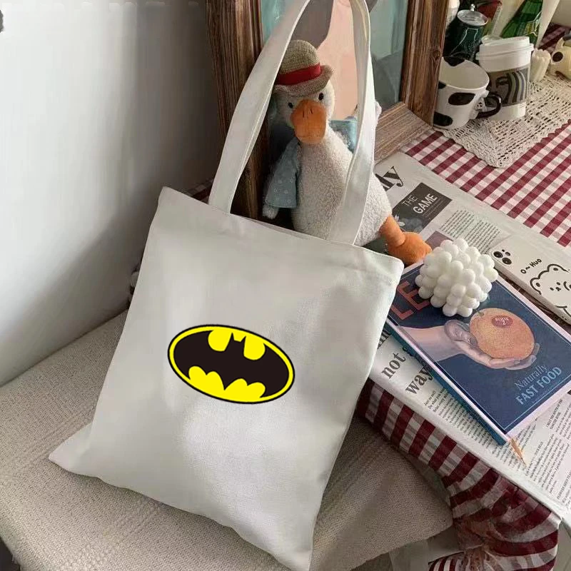 DC Comics Batman o dużej pojemności torby płócienne do pracy, torba do przenoszenia torby na ramię w stylu studenckim