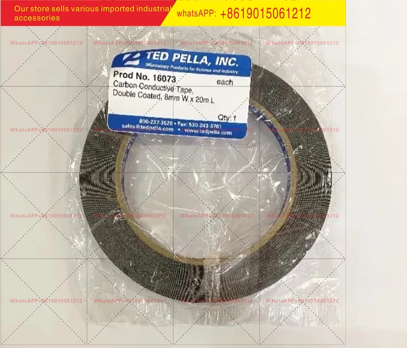 Applicable to Ted Pella , Double Sided Carbon Conductive Tape 16073 Blue Core 8mm * 20m   Consumables