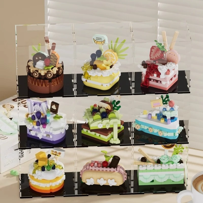 

SEMBO клубничный торт, строительные блоки, головоломка, сборка торта, десерта, ручная работа, креативные модные игрушки, украшения, подарки на день рождения