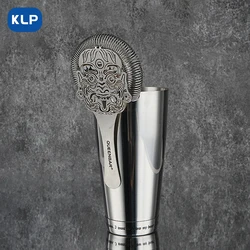 KLP 1pcs Stainless Steel Long Handle Bartending Strainer, Fancy Strainer for Professional Bartenders