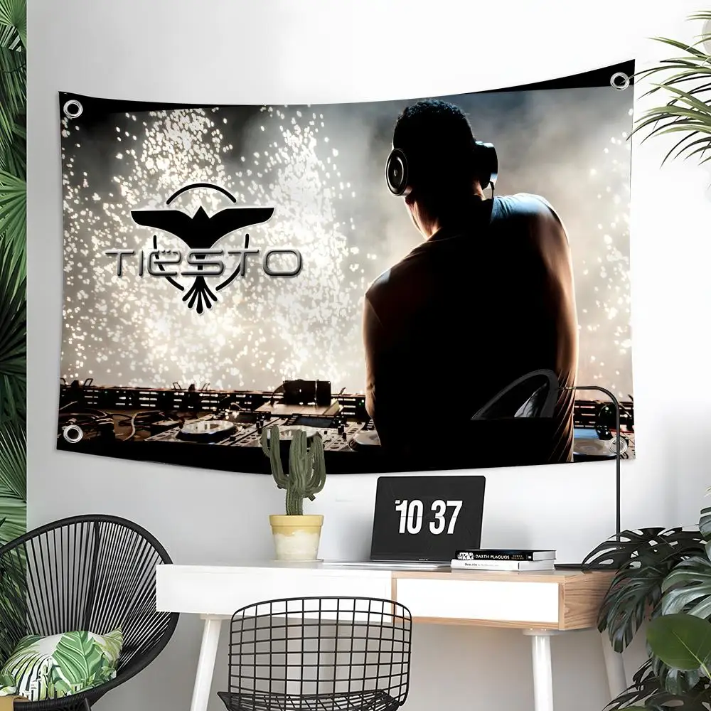 T EDM DJ Producer T-tiesto Flags  Camping Outdoor Garden room Decor  Wall Art Family Gifts