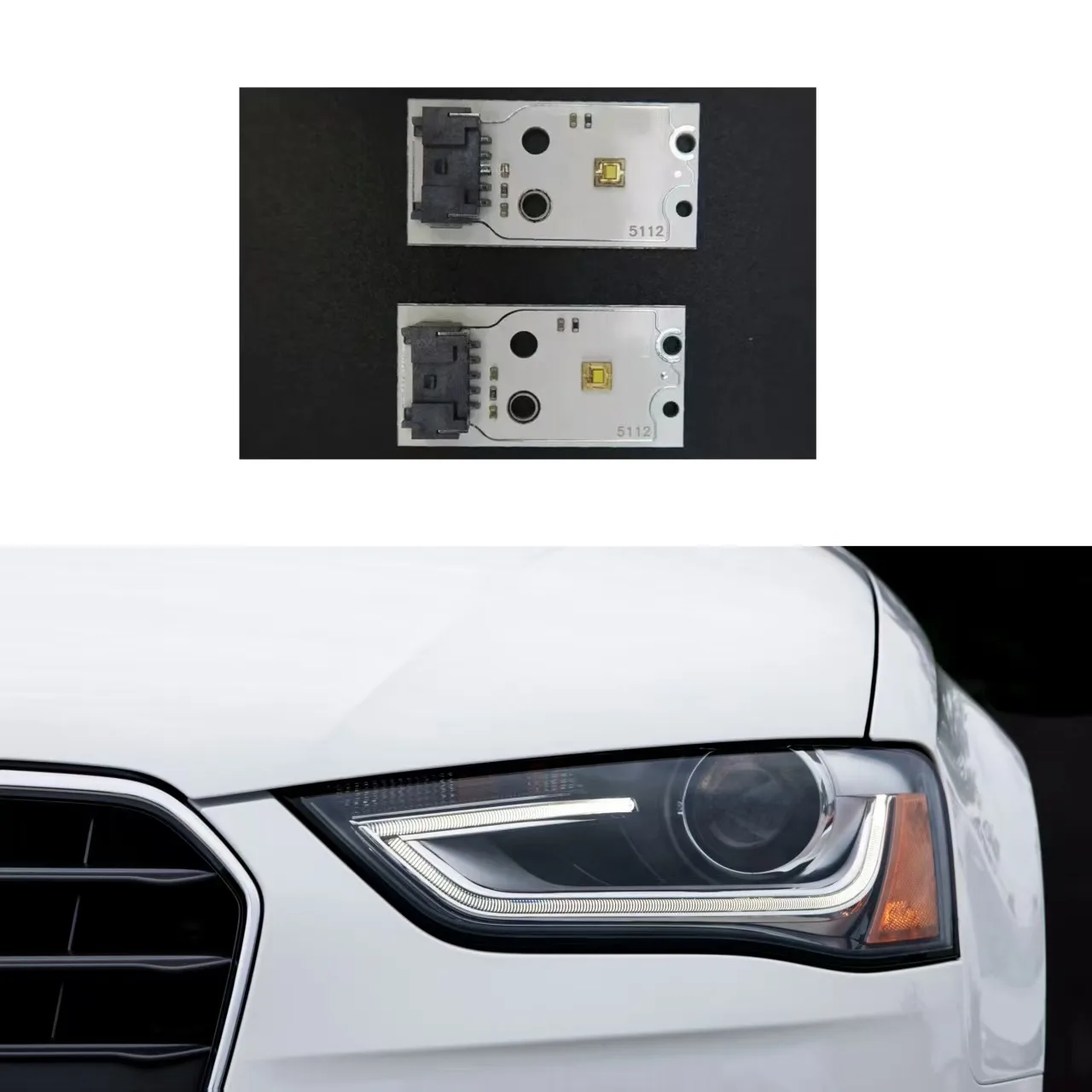 

Для Audi A4 S4 B8 2013-2016: плата балласта Angel Eyes, светодиодные платы DRL с белым светом, ксеноновые фары, автомобильные аксессуары