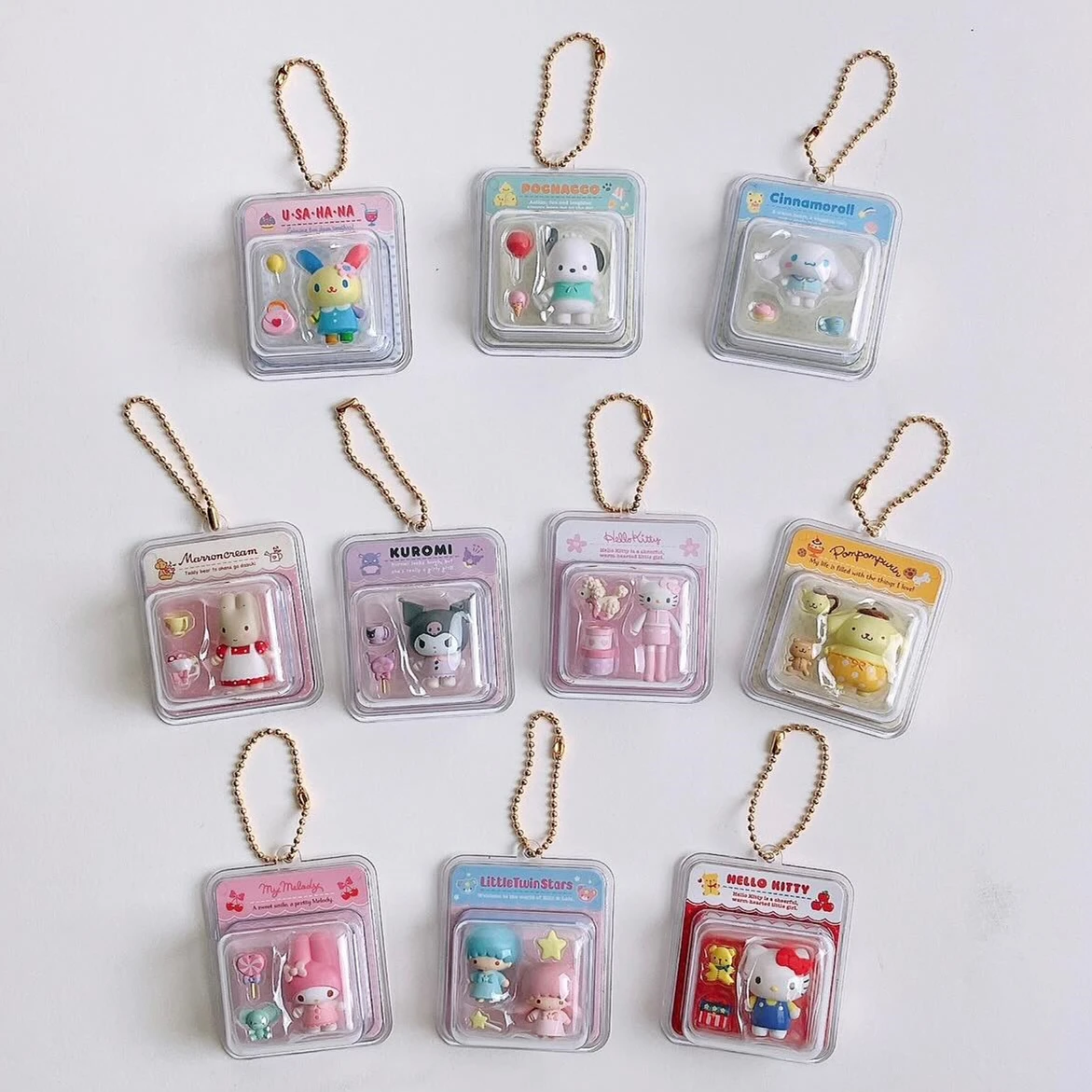 

Sanrio Cinnamoroll Pochacco Hello Kitty My Melody Kuromi Action Figure Toys Kawaii Miniature Pendants Mini Dolls Ornaments Gift