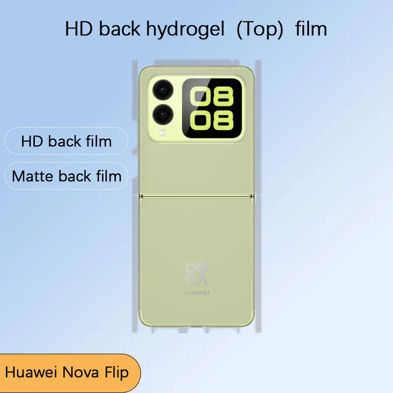 

Full Cover Screen For Huawei Nova Flip Positioning Wrap Edge Soft TPU Ultra Thin HD/Matte Scratch Repair Back Hydrogel Film