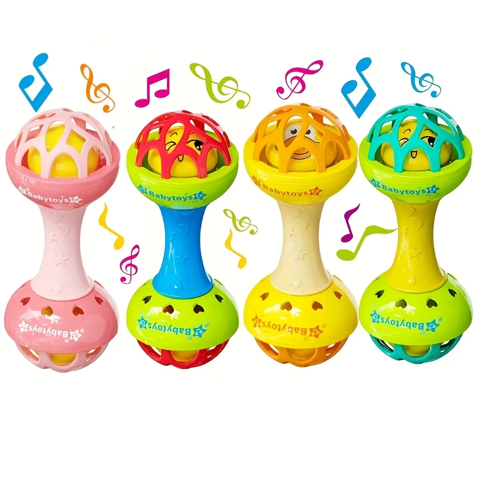 Baby Double Headed Ringing Toy, available in multiple colors, bright and eye-catching, loved by babies, Christmas gift