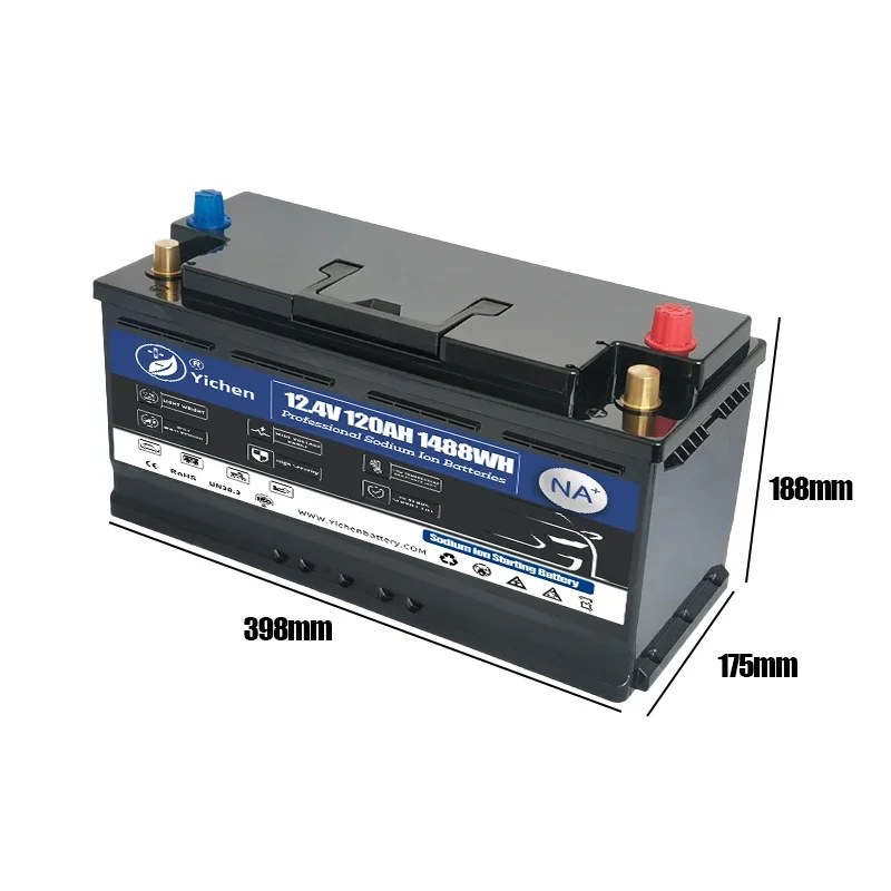 2025Long life Car TRUCK Automotive starting start-stop rechargeable 12v 120ah CCA2100 8 Year lifetime Sodium-ion auto Battery