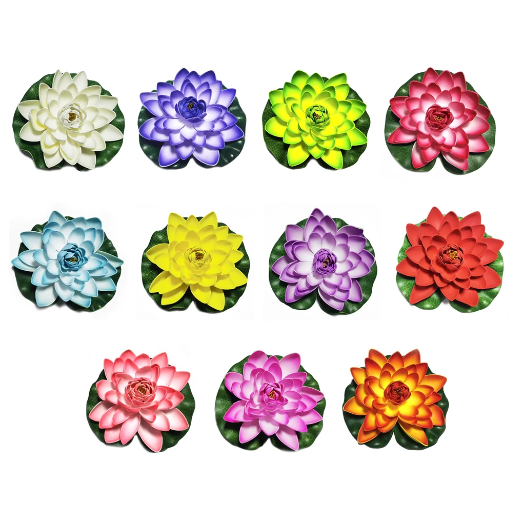 Artificial Lotus Solid Color Simulation Outdoor Garden Fake Flower