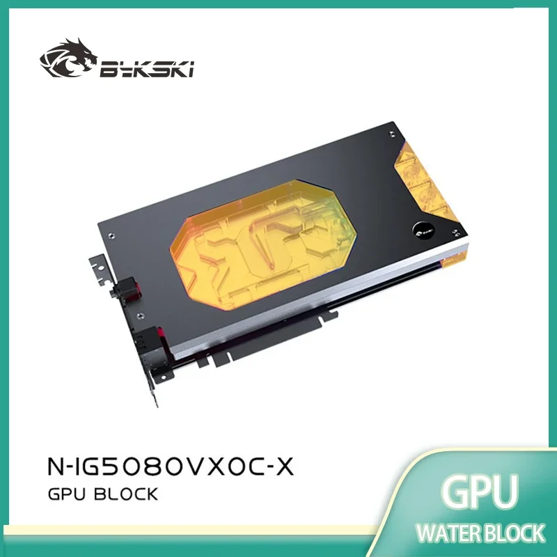 Bykski N-IG5080VXOC-X GPU Block Use for Colorful GeForce IGame RTX 5080 Vulcan OC 16GB Graphics Card Copper Cooler RGB Radiator