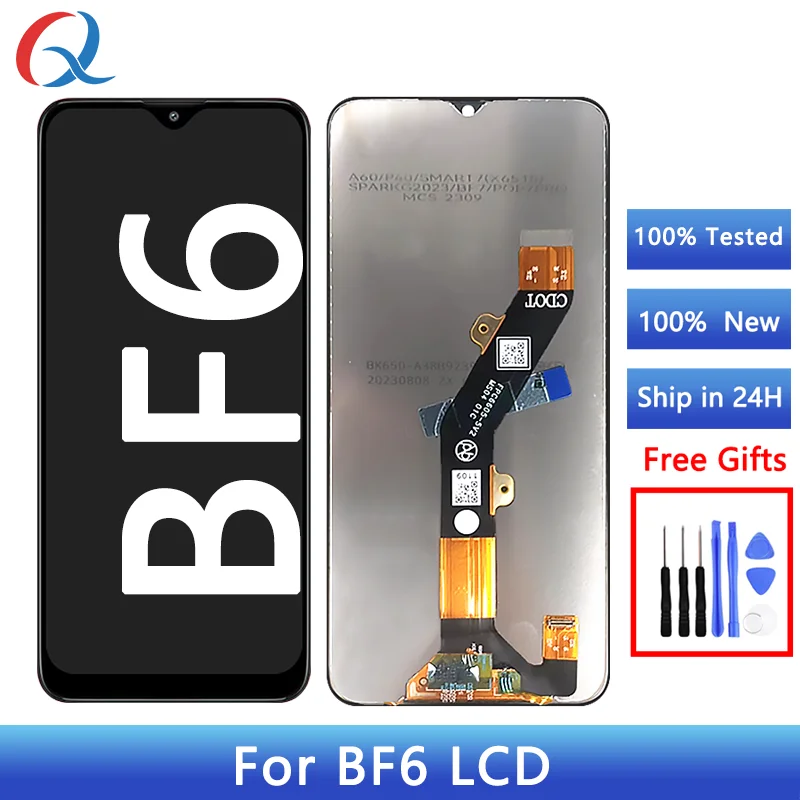 BF6 LCD for Tecno Pop 7 LCD display Digitizer Assembly pantalla for Tecno Pop 7 screen replacement