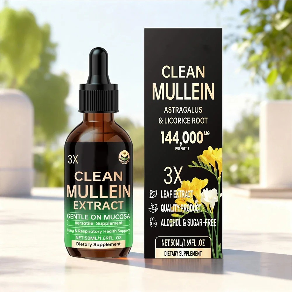 

FANDAO Капли с экстрактом коровяка: Поддержка дыхательных путей, здоровье легких, ежедневный иммунный уход, успокаивающее и комфортное средство, натуральная травяная добавка