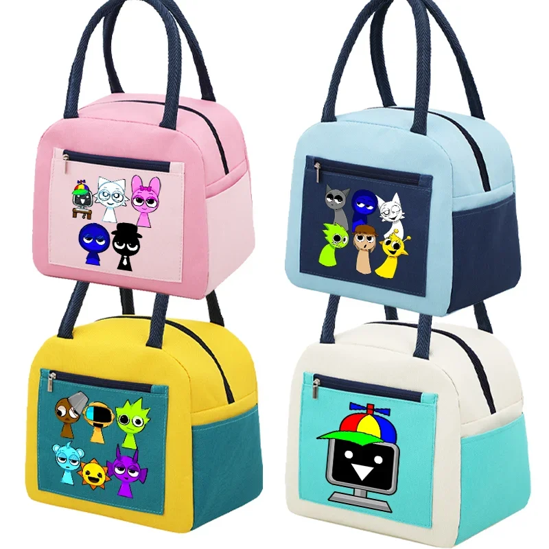 

Sprunki unch Insulated Bag Thermal Cooler LPrinted Pictures Picnic Tote Bags High Capacity School Lunch Box PortableKids Gifts