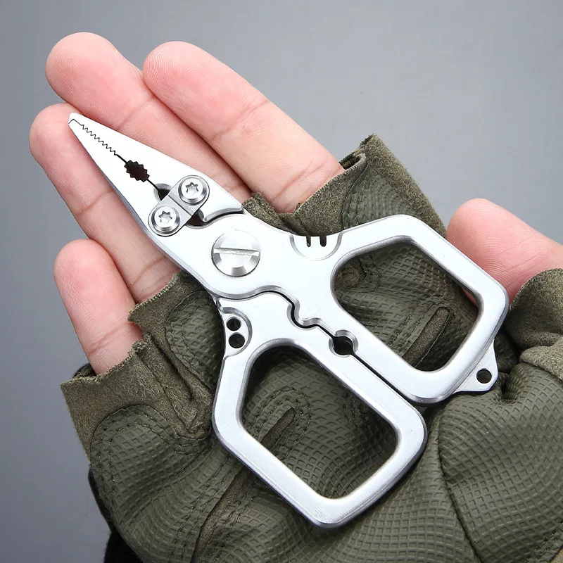 

Mini multifunctional lure pliers, all steel CNC precision machining cutting PE line, hook and loop fishing pliers
